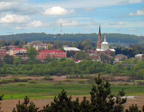 Вид с левобережной части города